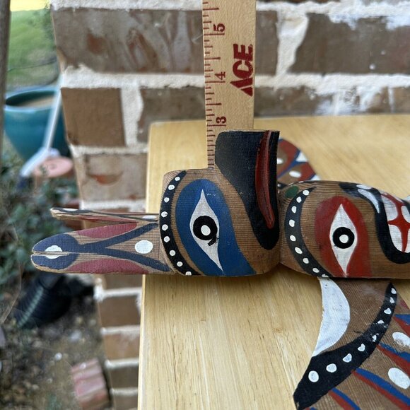 Makah Totem Neah Bay Olympic WA‎ 24.5" x 15.5" Hand Carved Painted NWC Sign Rick - Picture 4 of 16